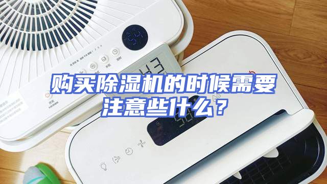 购买除湿机的时候需要注意些什么？