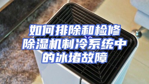 如何排除和检修除湿机制冷系统中的冰堵故障