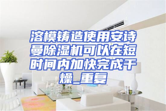 溶模铸造使用安诗曼除湿机可以在短时间内加快完成干燥_重复