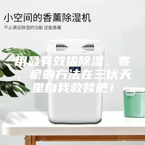 用最有效拔除湿、寒、瘀的方法在三伏天里自我救赎吧！