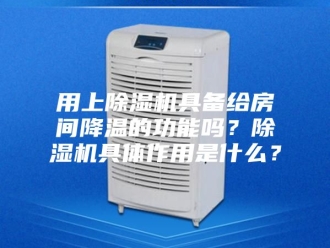 新闻资讯用上除湿机具备给房间降温的功能吗？除湿机具体作用是什么？